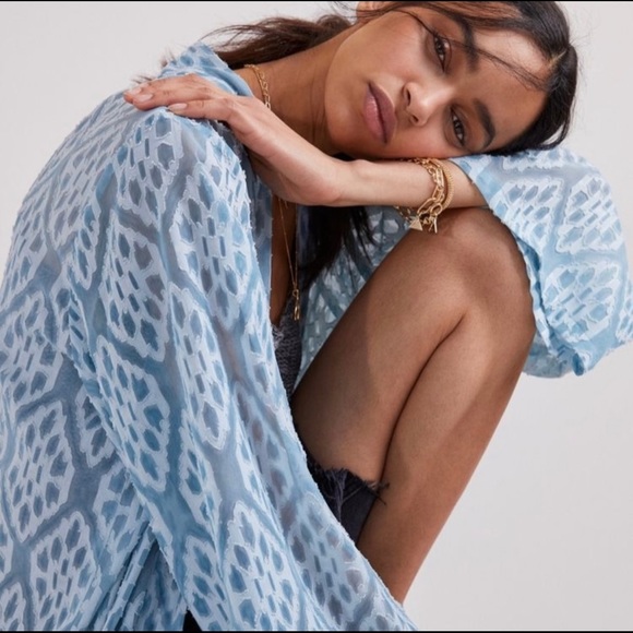 Anthropologie Other - Anthropologie Blue Sky Kimono OS NWT